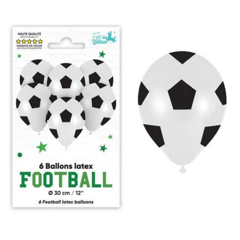 6 ballons football latex