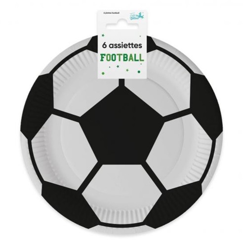 6 assiettes ballon de football