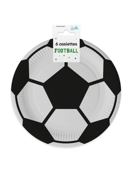 6 assiettes ballon de football