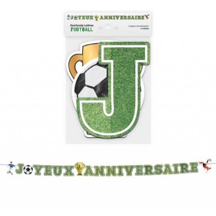 Guirlande Joyeux Anniversaire thème football 4m
