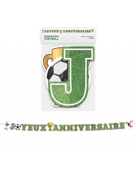 Guirlande Joyeux Anniversaire thème football 4m