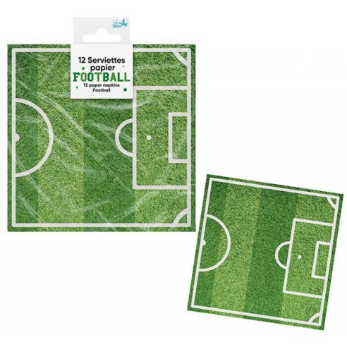12 serviettes terrain de football