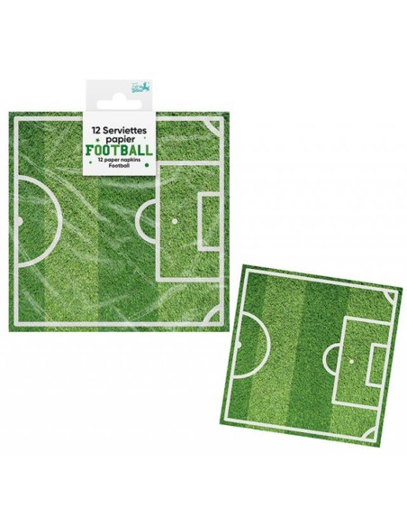 12 serviettes terrain de football