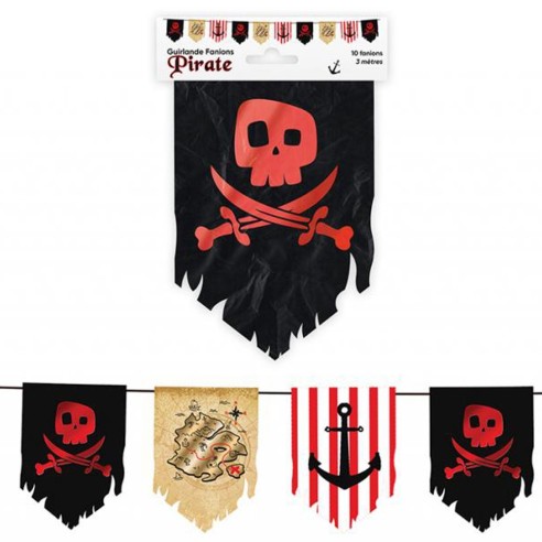 Guirlande fanions pirate 3m