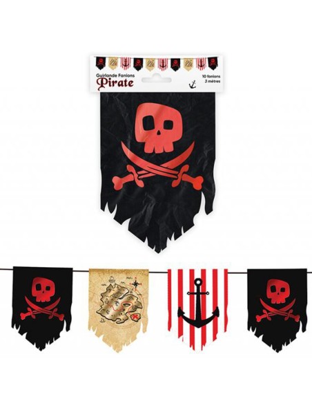 Guirlande fanions pirate 3m