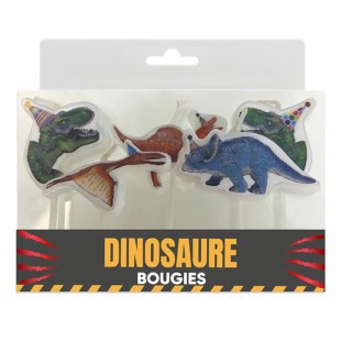 5 bougies thème dinosaure