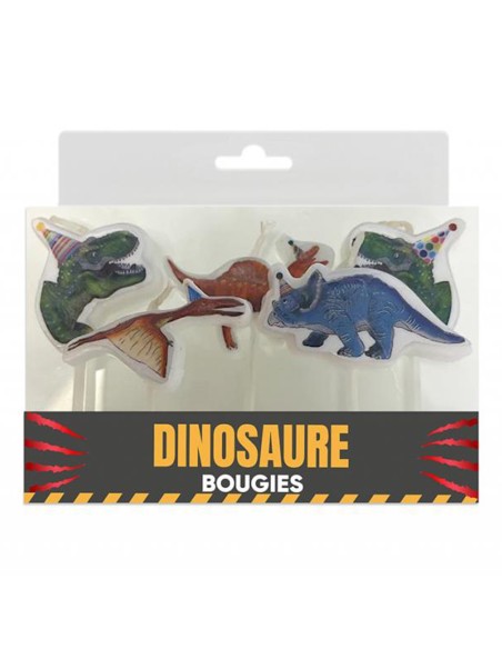 5 bougies thème dinosaure