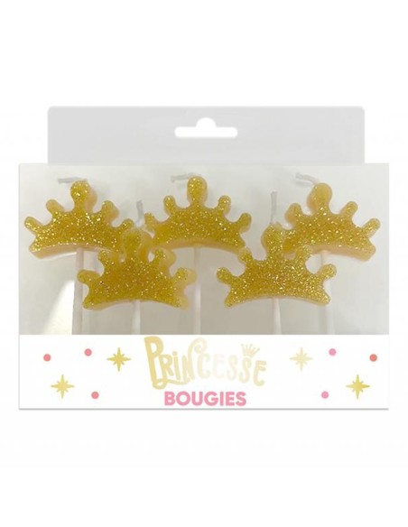 5 bougies couronnes princesse