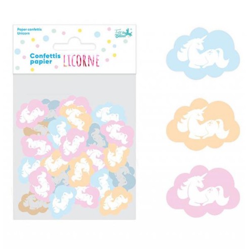 Confettis de table thème licorne