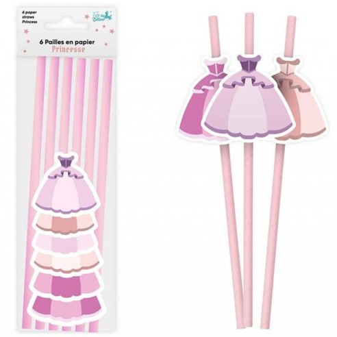 6 pailles robes de princesses