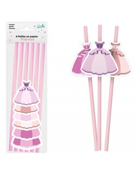 6 pailles robes de princesses
