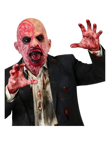 Masque tête de zombie latex intégral