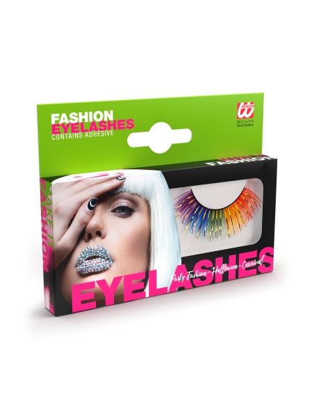 Faux cils arc-en-ciel multicolore