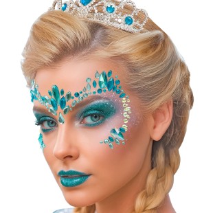 Strass visage maquillage reine des glaces