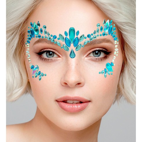 Strass visage maquillage reine des glaces