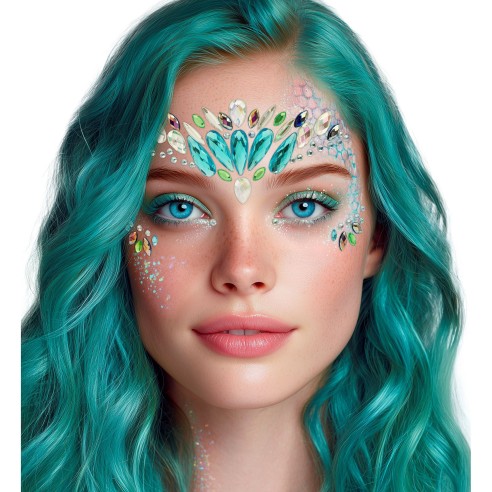 Strass visage brillant sirène