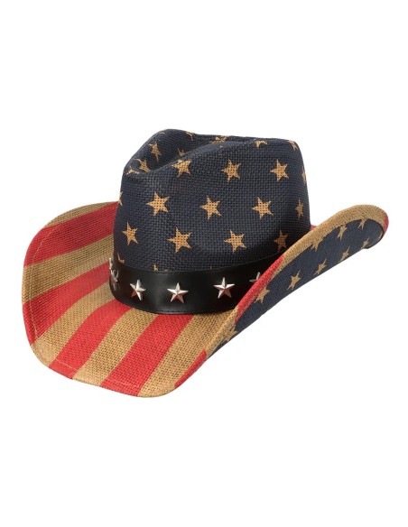 Chapeau cow-boy drapeau USA
