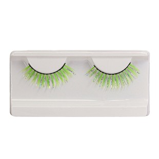 Faux cils verts hologramme