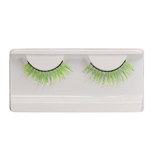 Faux cils verts hologramme