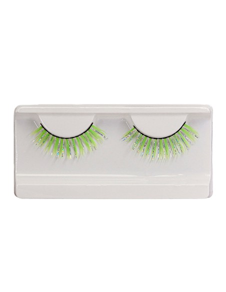 Faux cils verts hologramme