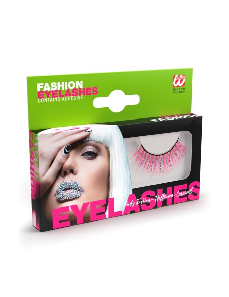 Faux cils roses hologramme