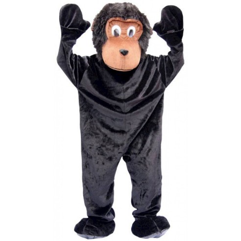 Mascotte singe noir adulte déguisement thème animal chez Festimania