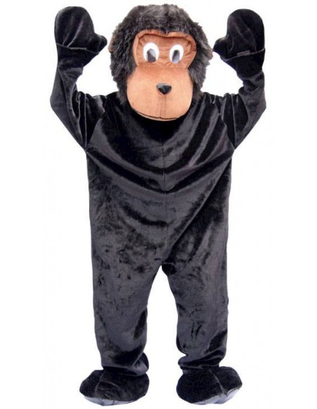 Mascotte singe noir adulte déguisement thème animal chez Festimania