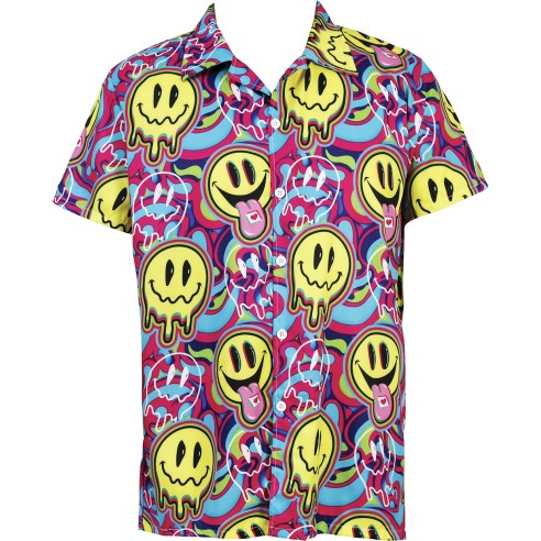 Chemise smiley acid psychédélique