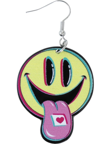Boucles d'oreilles smiley acid