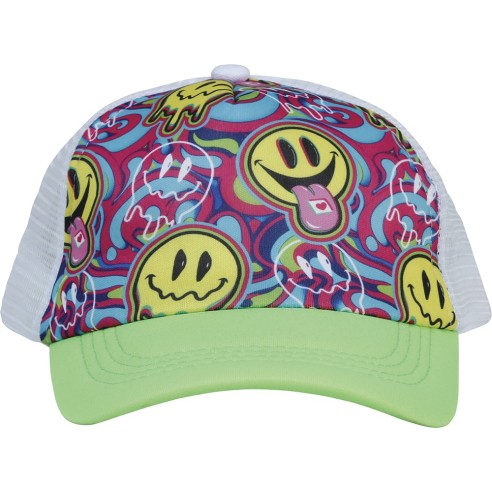 Casquette smiley acid