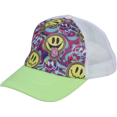 Casquette smiley acid