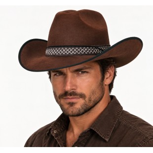 Accessoire déguisement Cowboy - feutre marron