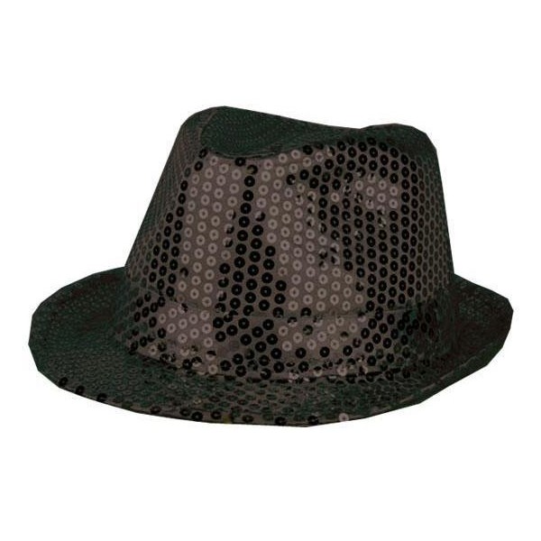 Chapeau pailleté noir