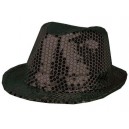 Chapeau funk paillettes noir