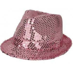 Chapeau funk paillettes rose