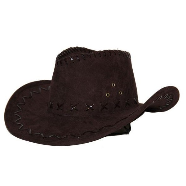 Chapeau cowboy simili cuir marron