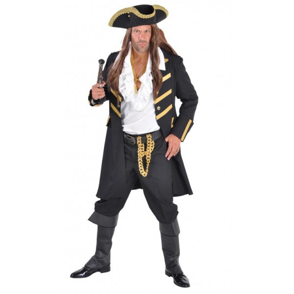 Pirate manteau long noir