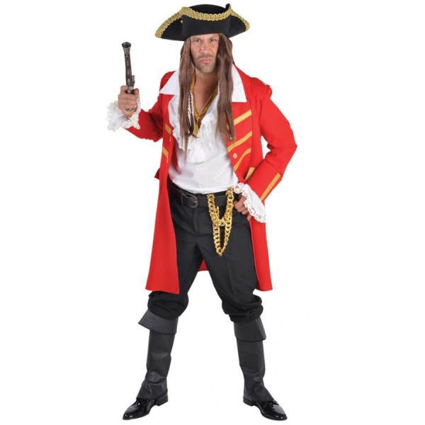 Pirate manteau long rouge