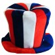 Chapeau velours Haut de Forme tricolore