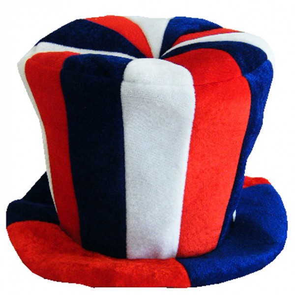 Chapeau velours Haut de Forme tricolore