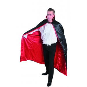 Cape Dracula adulte satin rouge et noire