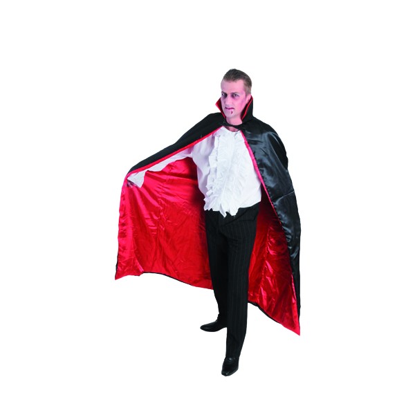 Cape Dracula adulte satin rouge et noire