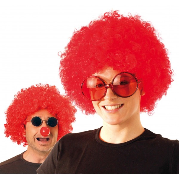 Perruque Afro rouge