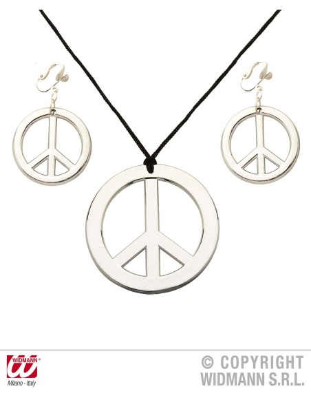 Collier et boucles d'oreilles hippie