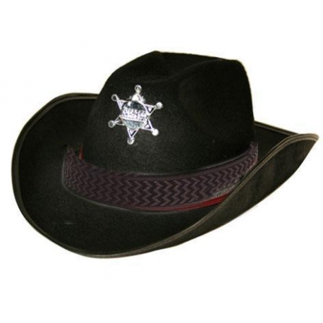 Chapeau sheriff noir