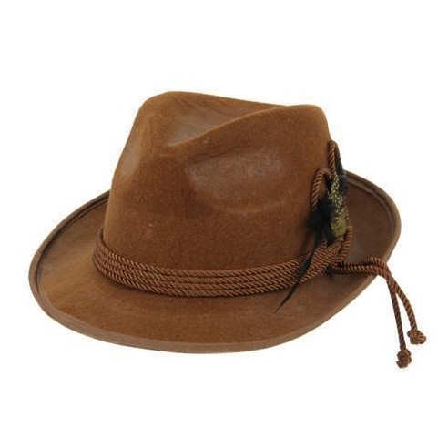 Chapeau tirol feutre marron