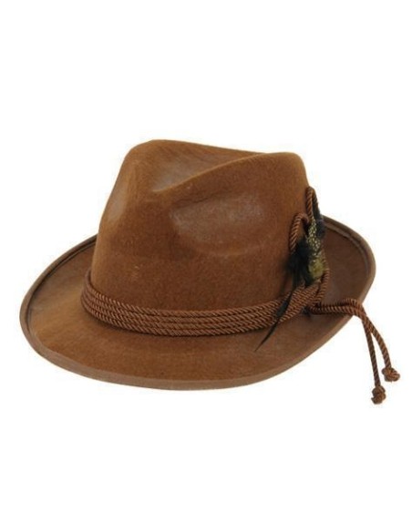 Chapeau tirol feutre marron