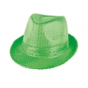 Chapeau funk paillettes vert fluo