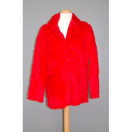 Manteau peluche rouge