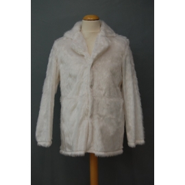 Manteau peluche blanc